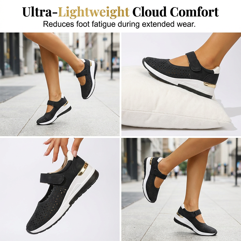 ✨ 50% schnappen! Damen atmungsaktive Plateauschuhe mit Cutout