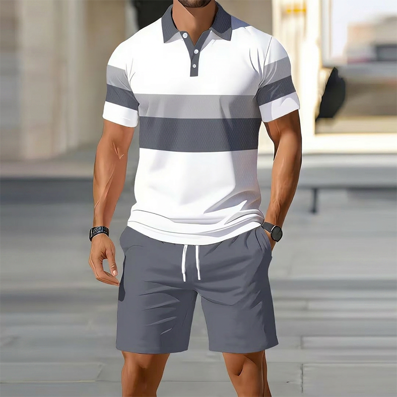 Gluschwein - 👕 2-teiliges Hemd- & Shorts-Set für Herren – bequem, atmungsaktiv & vielseitig für Sommer, Freizeit & Reisen ☀️🩳