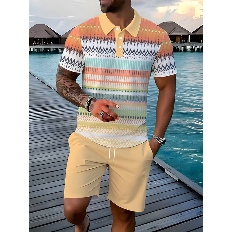 Gluschwein - 👕 2-teiliges Hemd- & Shorts-Set für Herren – bequem, atmungsaktiv & vielseitig für Sommer, Freizeit & Reisen ☀️🩳