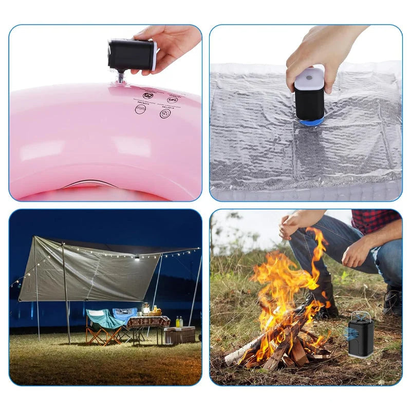 Gluschwein - 🏕️ Wiederaufladbare Camping-Luftpumpe – LED-Licht, schnelles Aufpumpen, kompakt – Zahlung per Nachnahme 🔋