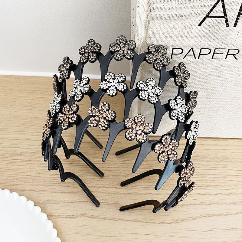 Gluschwein - Set mit gewelltem Kristall-Haarreif – Leichtes, rutschfestes, feminines Haaraccessoire, funkelnder, kristallbesetzter Haarreif in Wellenform für Hochzeiten und den Alltag, feminine Accessoires