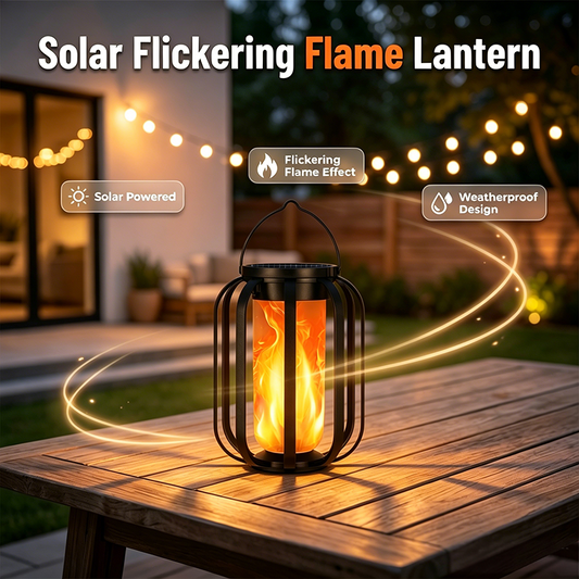 Gluschwein - 🏮 JETZT 50% RABATT! ☀️ Solar-Flackerflammen-Laterne – Wasserdicht & automatisch – Realistisches warmes Licht, perfekt für Terrassen, Gärten oder Wege – kein Kabel nötig 🌙