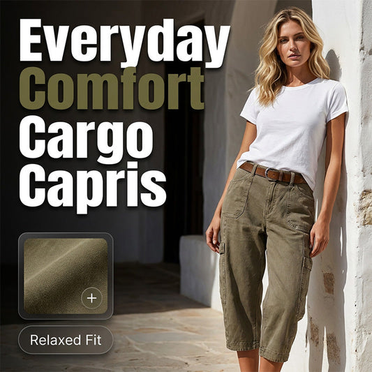 Gluschwein - 👖Lässige Cargo-Caprihosen für Damen – bequeme 3/4-Hosen mit vielen Taschen, perfekt für Alltag, Reisen & Sommer ☀️