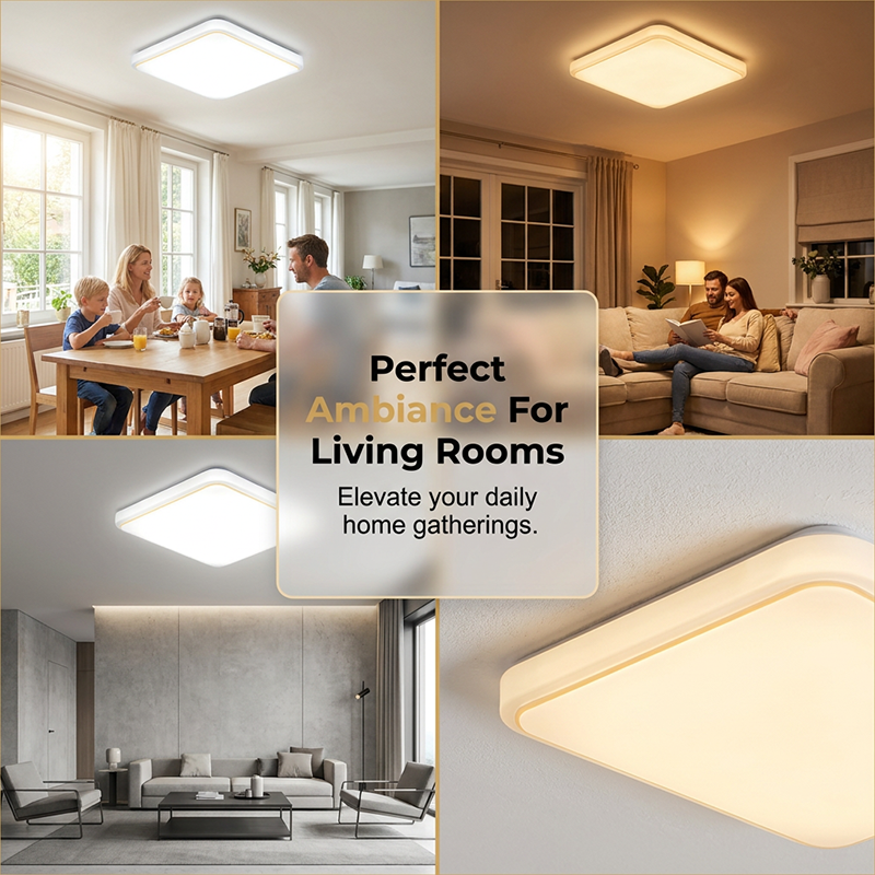 Gluschwein - 💡✨ Moderne quadratische LED-Deckenleuchte – energieeffizient & zeitlos elegant