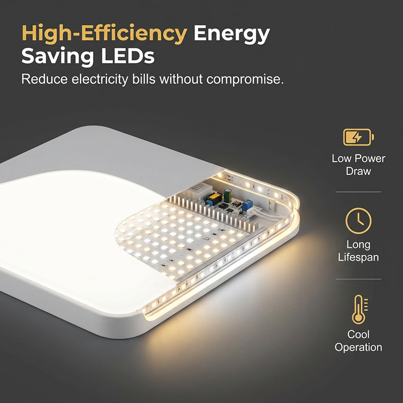 Gluschwein - 💡✨ Moderne quadratische LED-Deckenleuchte – energieeffizient & zeitlos elegant