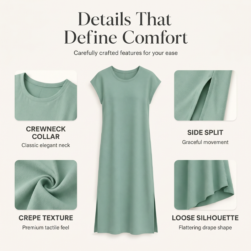 👗Ärmelloses Sommerkleid mit Seitenschlitz für Damen