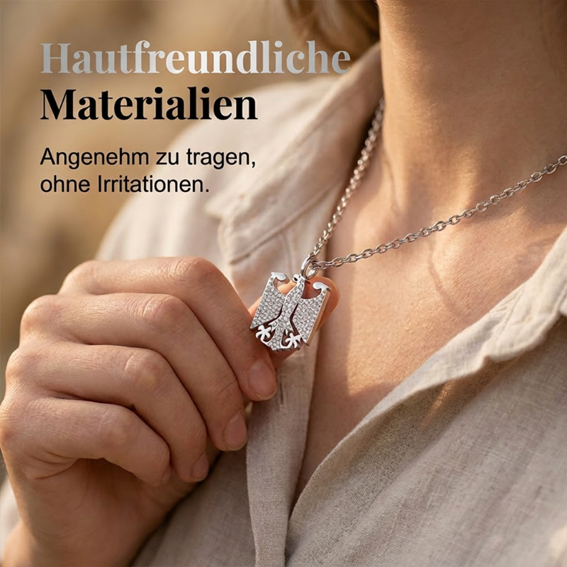 Gluschwein - 🦅🇩🇪 Halskette mit Bundesadler-Emblem – 60% RABATT! Trage deine Verbundenheit mit Stolz – edles Design, hochwertig verarbeitet. 🔥✨