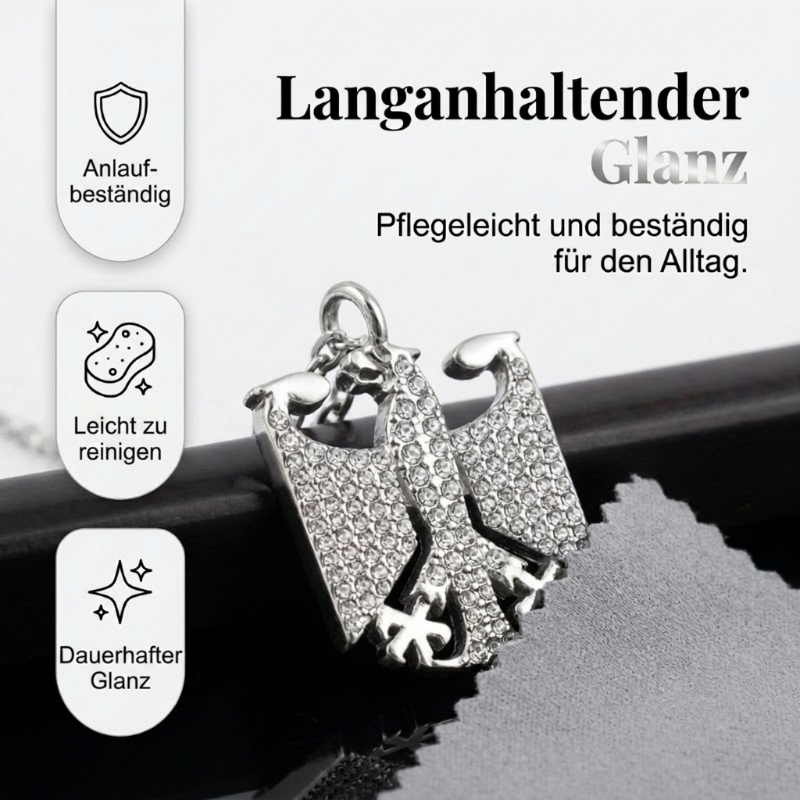 Gluschwein - 🦅🇩🇪 Halskette mit Bundesadler-Emblem – 60% RABATT! Trage deine Verbundenheit mit Stolz – edles Design, hochwertig verarbeitet. 🔥✨