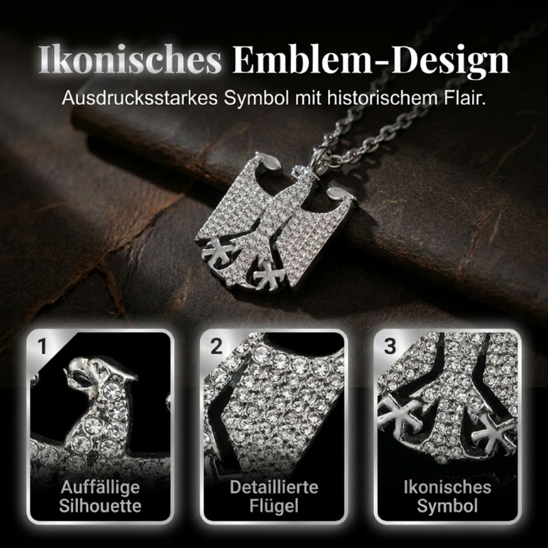 Gluschwein - 🦅🇩🇪 Halskette mit Bundesadler-Emblem – 60% RABATT! Trage deine Verbundenheit mit Stolz – edles Design, hochwertig verarbeitet. 🔥✨