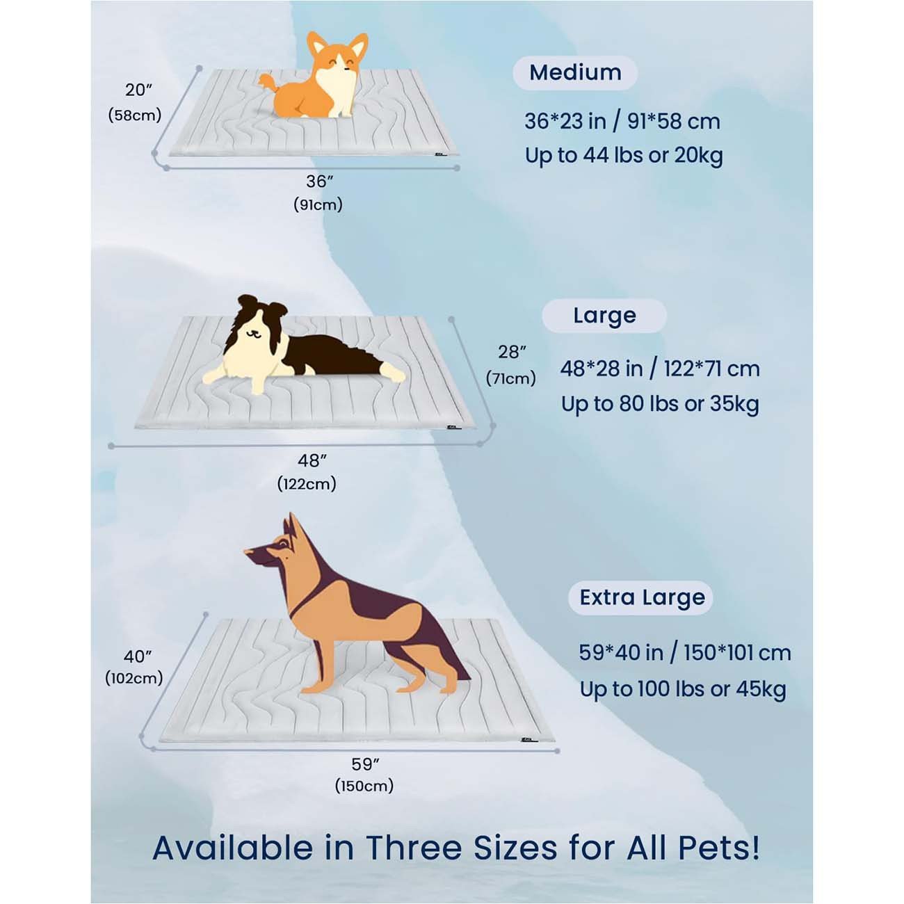 ❄️Sommerfrische 49% Rabatt!🐶Premium-Kühlmatte für Hunde – Ungiftig, wasserdicht & maschinenwaschbar mit kühlendem Stoff
