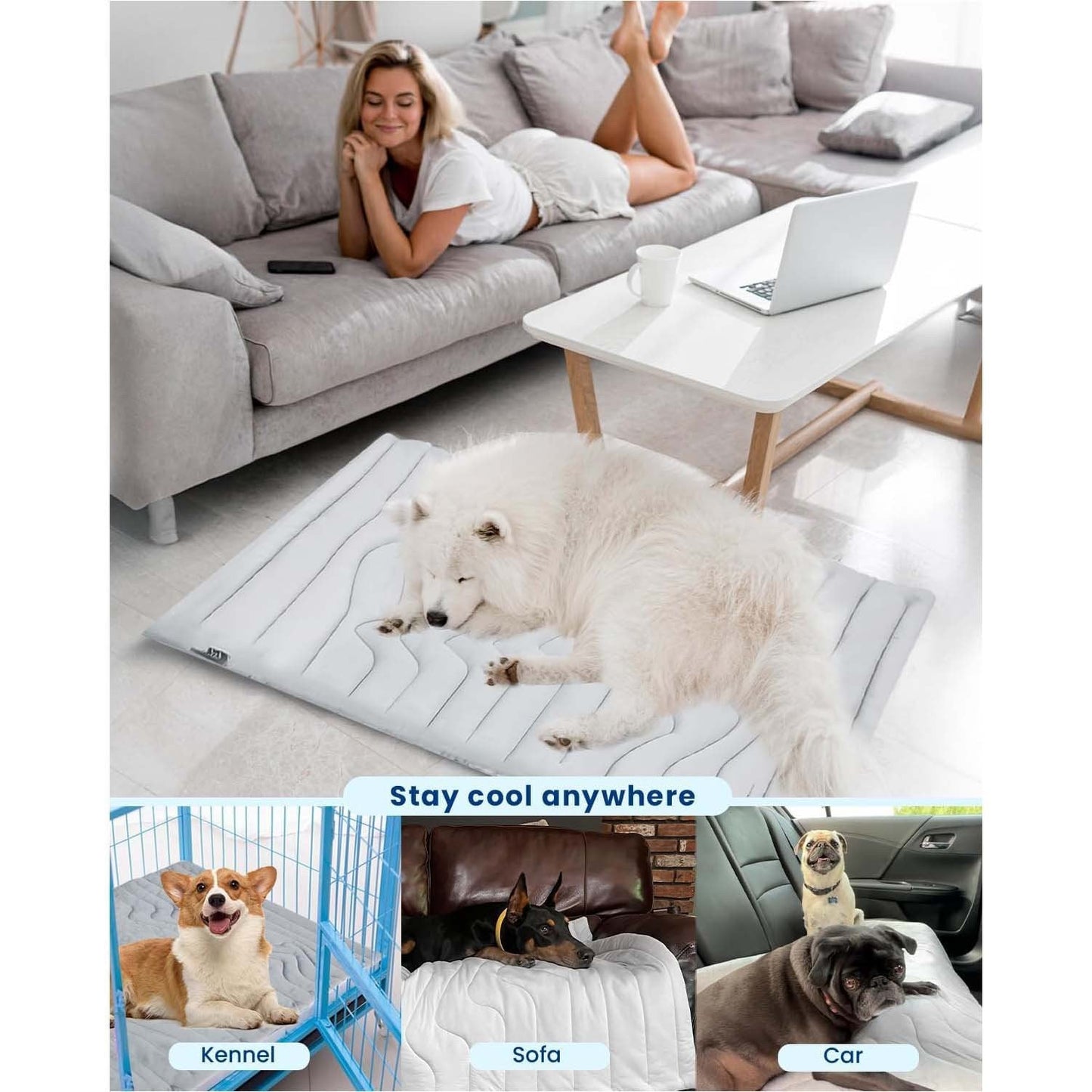 ❄️Sommerfrische 49% Rabatt!🐶Premium-Kühlmatte für Hunde – Ungiftig, wasserdicht & maschinenwaschbar mit kühlendem Stoff