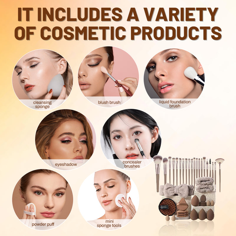 Gluschwein - All-in-One Makeup Brush & Sponge Set