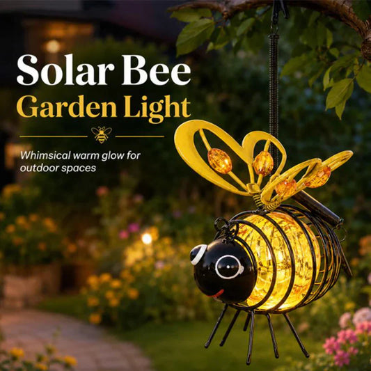 Gluschwein - 🐝 Solar-Hängeleuchte mit Biene für den Außenbereich – Das perfekte Geschenk für Pflanzenliebhaber, Mütter oder einfach jeden, der gerne lächelt ❤️