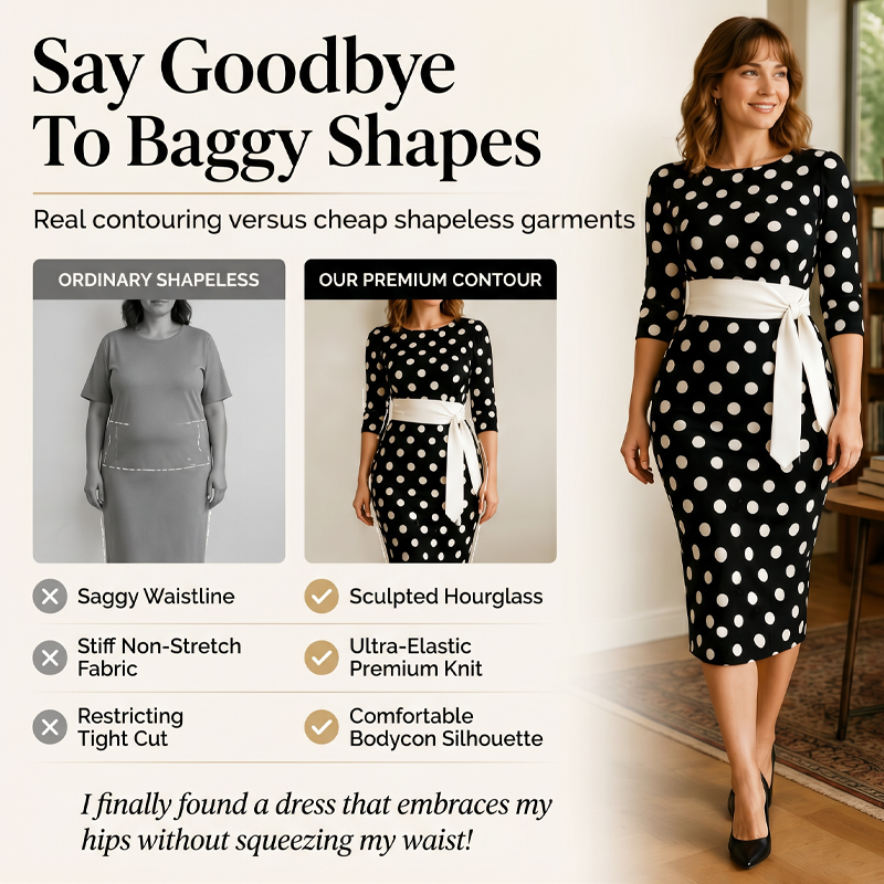 Gluschwein - 👗🌸 Elegantes Retro-Polka-Kleid – zeitlos, feminin & vielseitig – perfekt für Alltag, Büro & besondere Anlässe