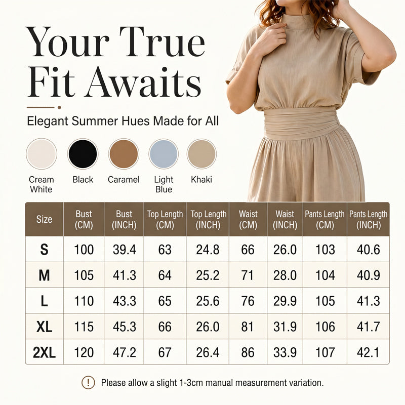 🙌 70% Wiederkaufquote – Qualität überzeugt! Kurzärmeliger Jumpsuit für Damen mit Stehkragen und weitem Bein