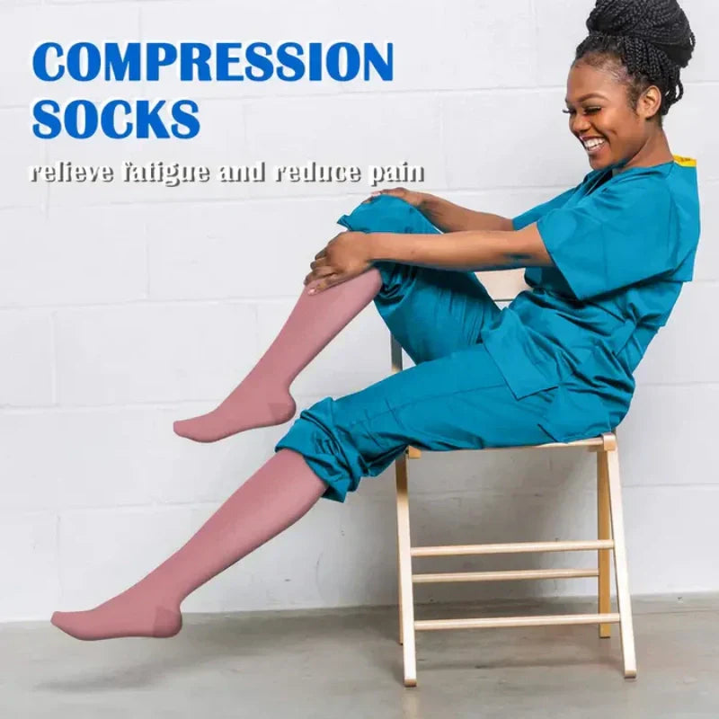 Hochelastische, atmungsaktive Kompressionsstrümpfe für die Waden