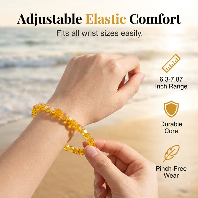 Handgefertigtes Armband aus elastischen Kristallperlen, Schmuck im maritimen Stil