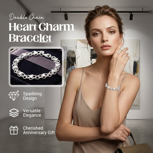 Gluschwein - 📢📢50% RABATT!! ⏰Doppelketten-Herzanhänger-Armband