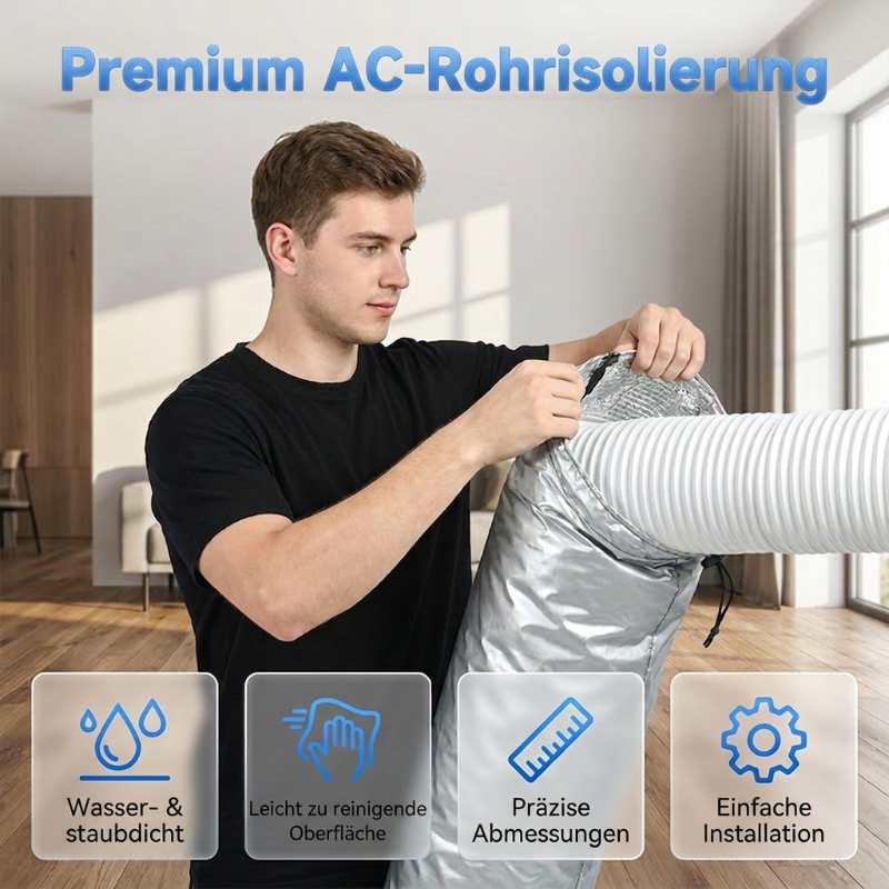 🔥Solange der Vorrat reicht 40 % Rabatt!🎉Schlauchabdeckung für mobile Klimageräte