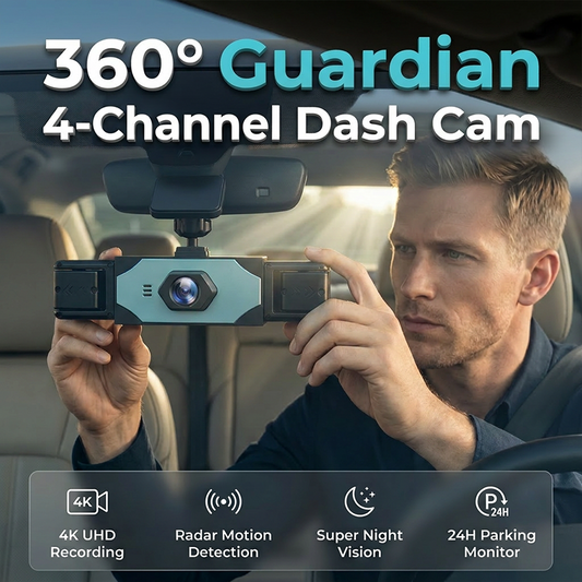 Gluschwein - 🔥Solange der Vorrat reicht 40 % Rabatt!🎉4-Kanal-Dashcam mit 360°-Schutz