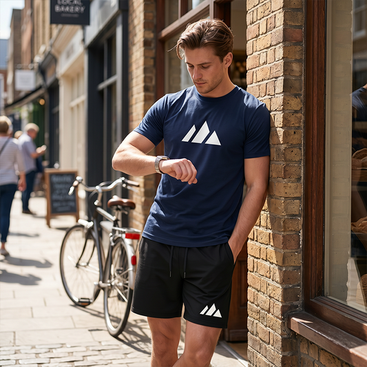 Gluschwein - 👕🔥 SOLANGE DER VORRAT REICHT: 50% RABATT! Herren Kurzarm-T-Shirt & Shorts-Set mit Kordelzug – Bequem, lässig & perfekt für Sommer, Freizeit & Sport ☀️✨
