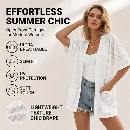 Gluschwein - ⌛ Nur solange Vorrat reicht – danach regulärer Preis! 🔥Neuheiten & Sonderangebote – Leichte Sommer-Strickjacke für Damen