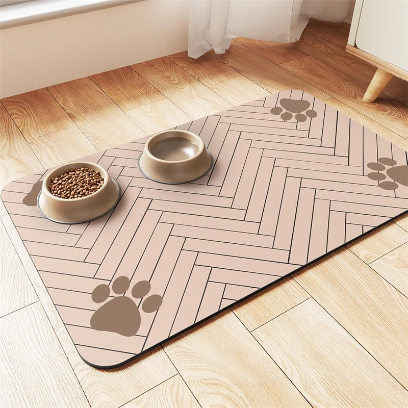 Gluschwein - 🐾 Diatomeenerde-Futterunterlage für Hunde & Katzen – schmutzabweisend, rutschfest & leicht zu reinigen, ideal für die tägliche Fütterung 🍽️