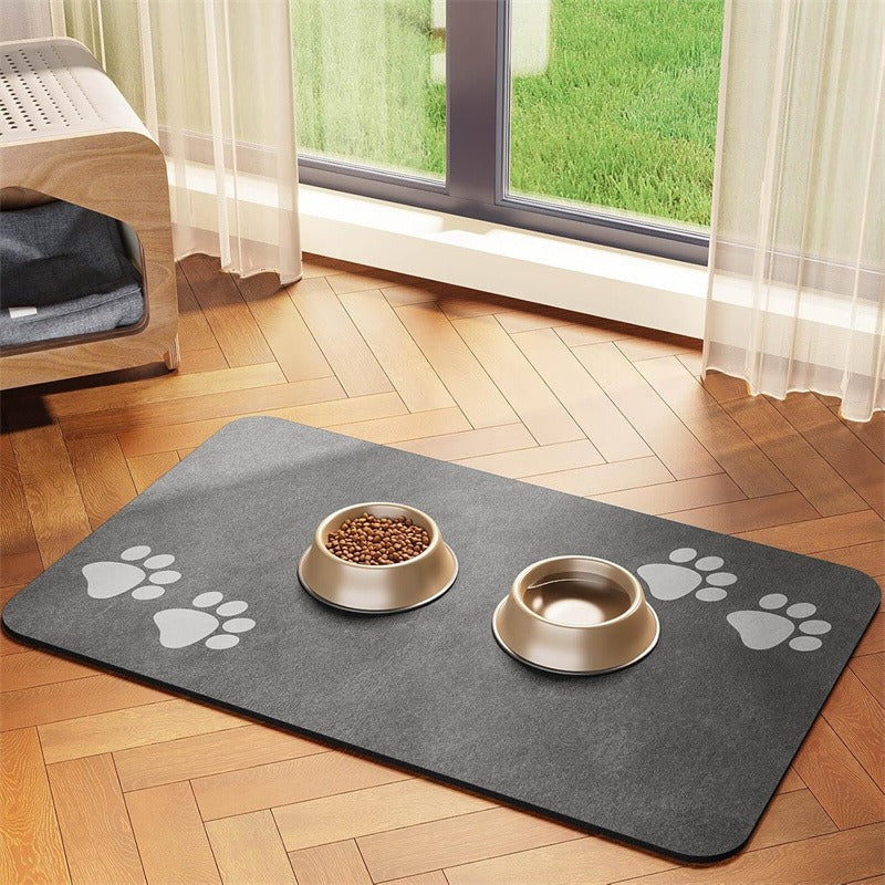 Gluschwein - 🐾 Diatomeenerde-Futterunterlage für Hunde & Katzen – schmutzabweisend, rutschfest & leicht zu reinigen, ideal für die tägliche Fütterung 🍽️