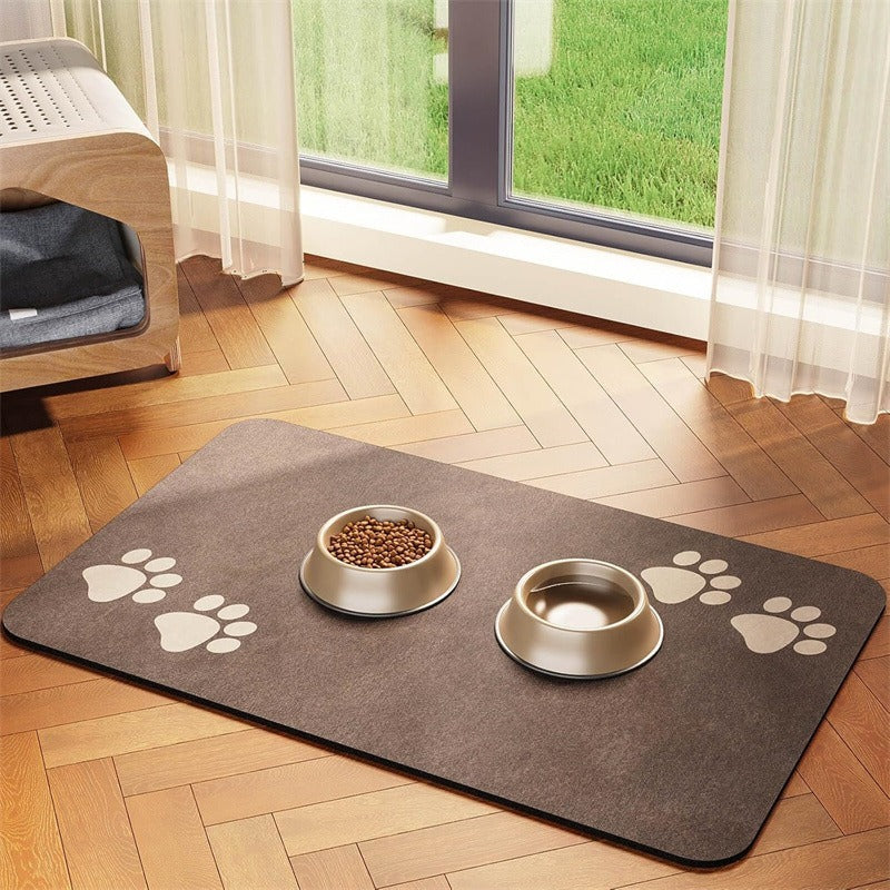 Gluschwein - 🐾 Diatomeenerde-Futterunterlage für Hunde & Katzen – schmutzabweisend, rutschfest & leicht zu reinigen, ideal für die tägliche Fütterung 🍽️