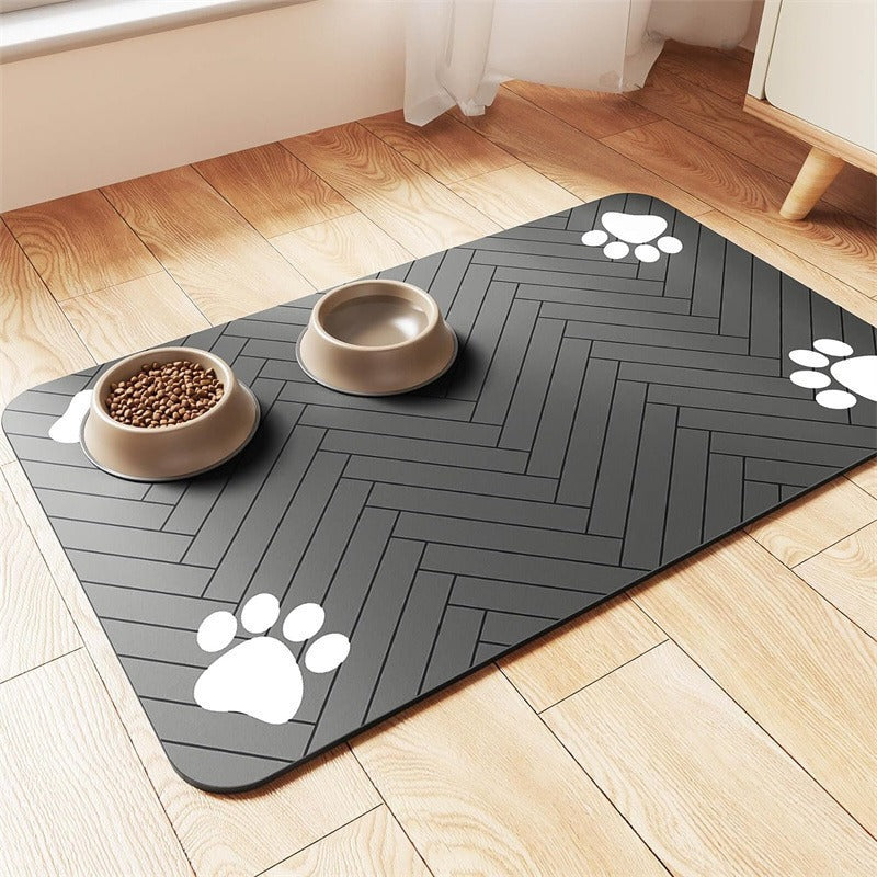Gluschwein - 🐾 Diatomeenerde-Futterunterlage für Hunde & Katzen – schmutzabweisend, rutschfest & leicht zu reinigen, ideal für die tägliche Fütterung 🍽️