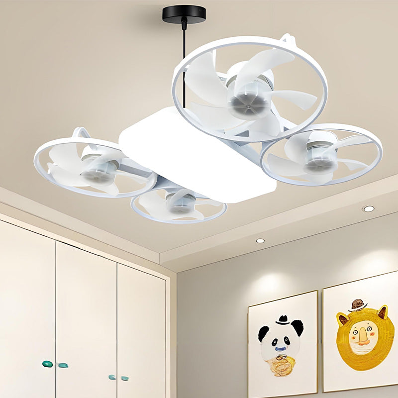 📢📢50% Rabatt!! ⏰🏠 3-stufiger E27 Ventilator-Leuchte im Drohnen-Design mit Fernbedienung 🎛️, energiesparend ⚡ mit Kühl- und Lichtfunktion 💨💡 für Schlafzimmer und gesamte Wohnung