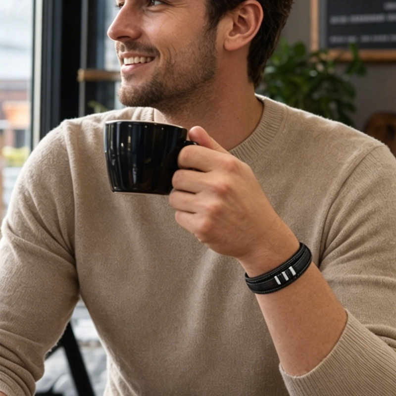 Gluschwein - Mehrlagiges geflochtenes Armband aus PU-Leder