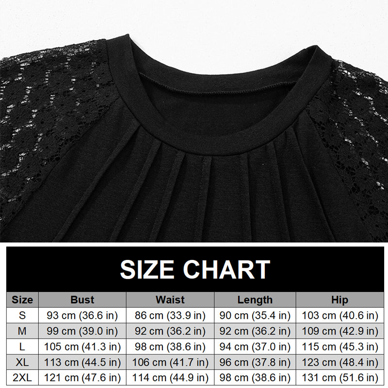 Gluschwein - Elegantes Damenkleid mit spitzenbesetzten, luftigen Ärmeln