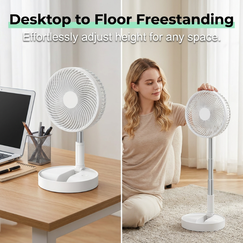 Gluschwein - Portable Multifunctional Telescopic Floor Fan