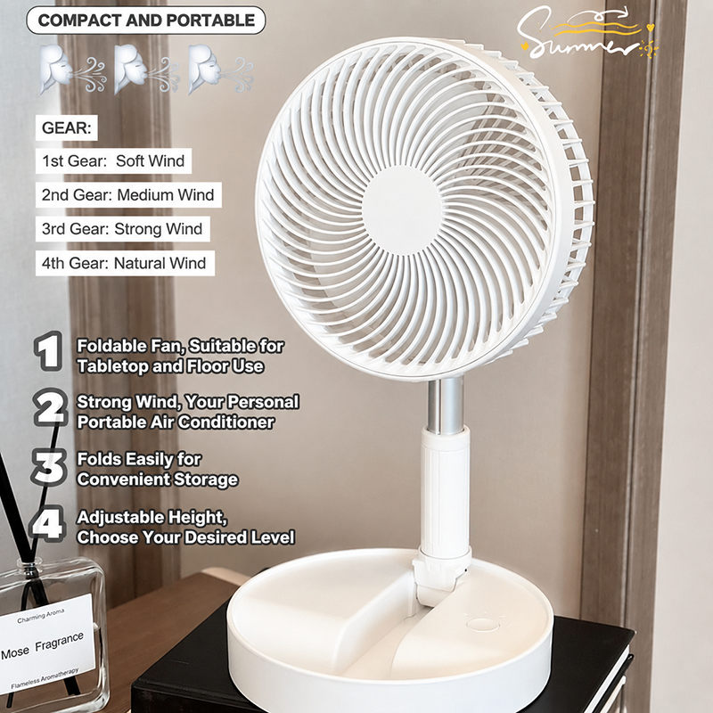 Gluschwein - Portable Multifunctional Telescopic Floor Fan
