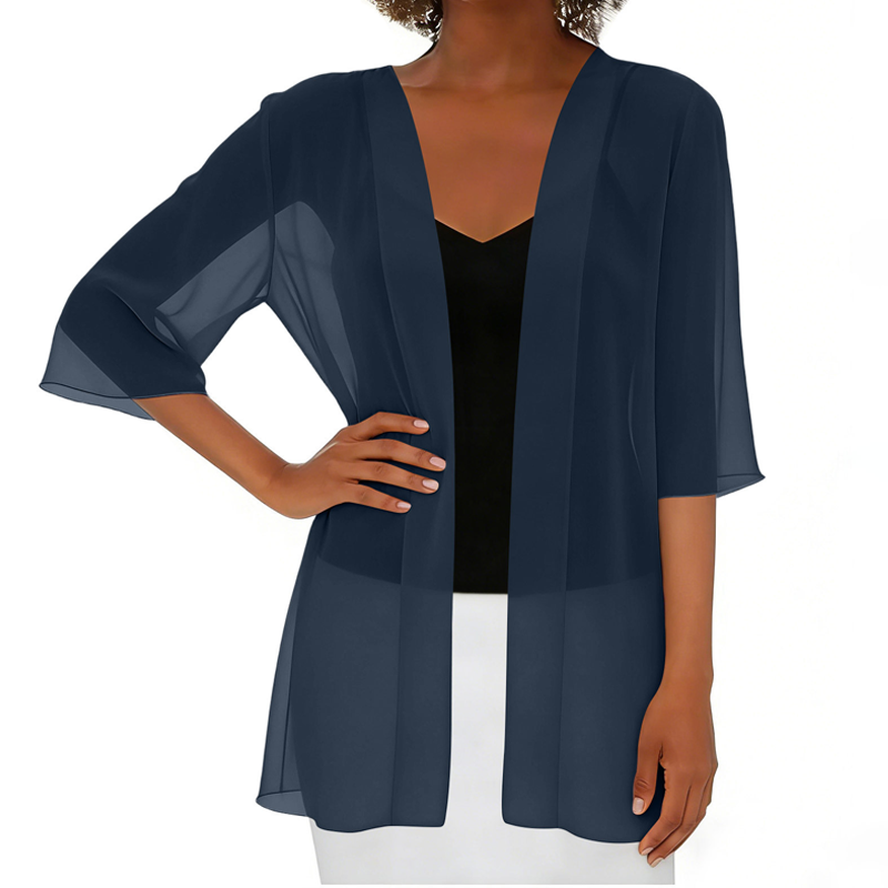 🌟Leichte transparente offene Strickjacke