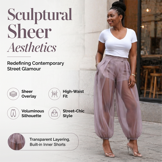 Gluschwein - ✨Damenhose mit Mesh-Einsätzen im Laternen-Stil – luftiger Look, bequeme Passform & vielseitig – perfekt für warme Tage, Strand & Freizeit – mit stilvollen Mesh-Details