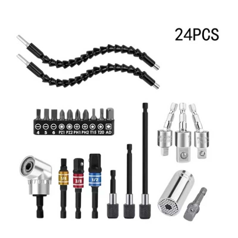 🔧 50% RABATT! 🔩 105-Grad-Winkelbohrer-Adapter-Set – Für enge Stellen & präzises Bohren – Kompatibel mit den meisten Bohrmaschinen – ideal für Möbelbau, Elektroinstallation & Heimwerkerprojekte 🛠️✨