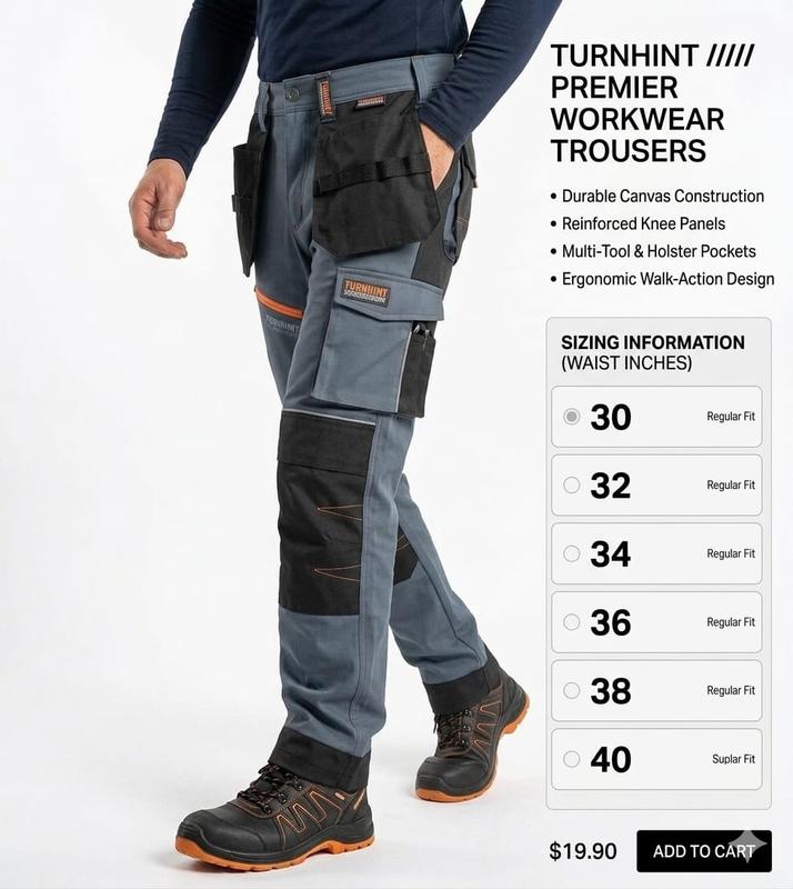 🔥 50 % RABATT! Strapazierfähige Herrenhose im Cargo-Stil