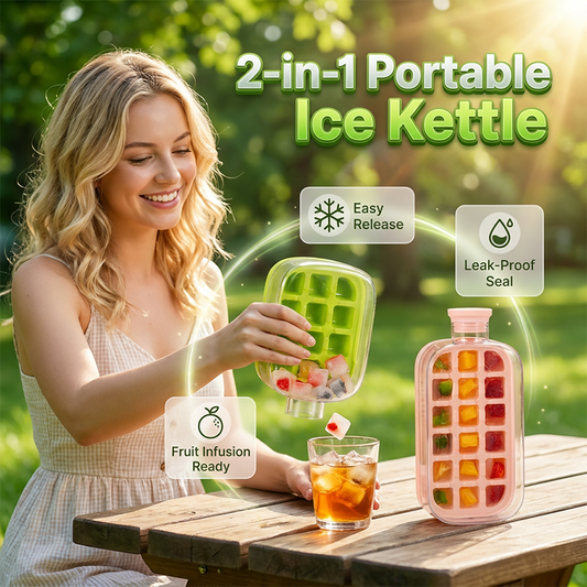 Gluschwein - 2-in-1 Eiswürfelbereiter-Wasserflasche
