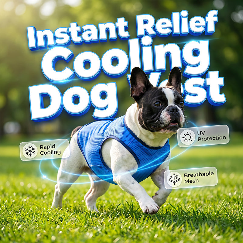 🐶 ZEITLICH BEGRENZT 50% RABATT! ✨ Kühlweste für Hunde – Atmungsaktives Mesh, Hitzeschutz, Aktive Haustiere 🌊