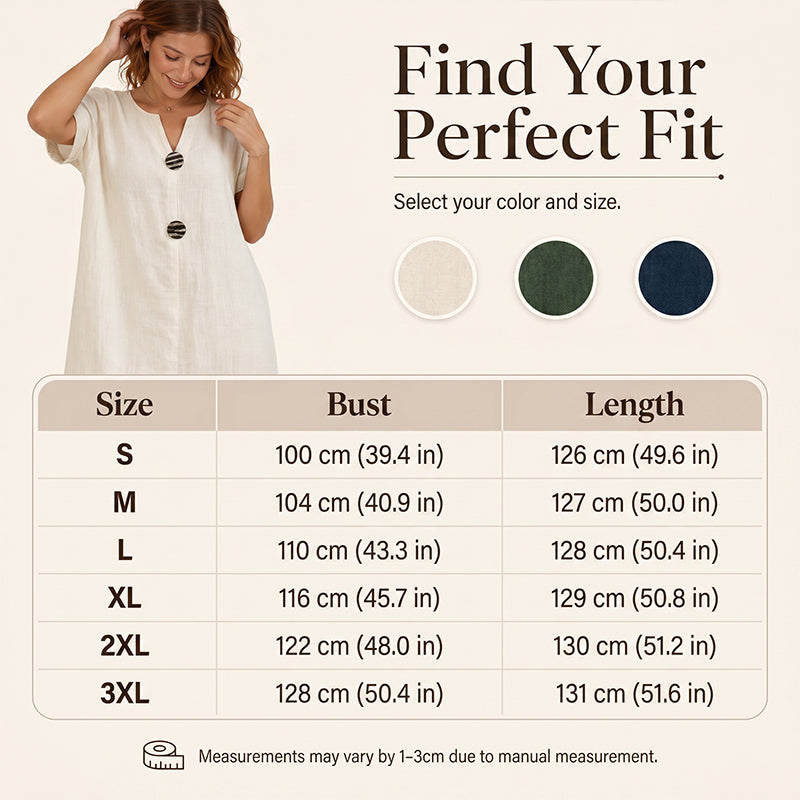 👗 Lässiges V-Ausschnitt-Kleid für Damen – schmeichelhafter Schnitt, leichter Stoff & vielseitig – perfekt für warme Tage, Strand & Freizeit
