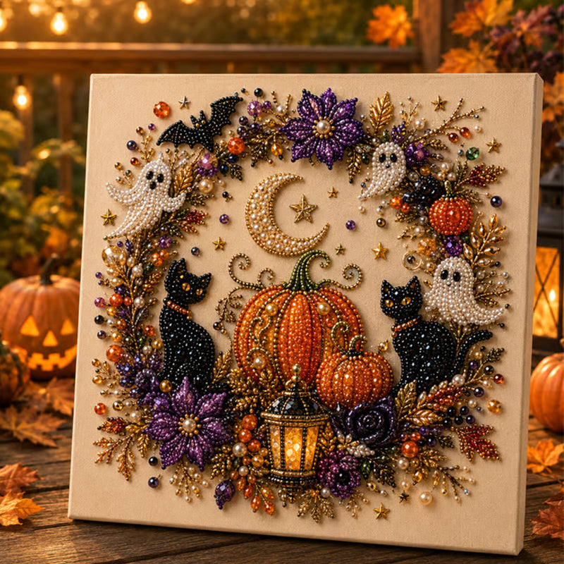 🔥Letzter Tag: 49 % Rabatt – 👻✨Halloween Geisterperlen-Bastelset