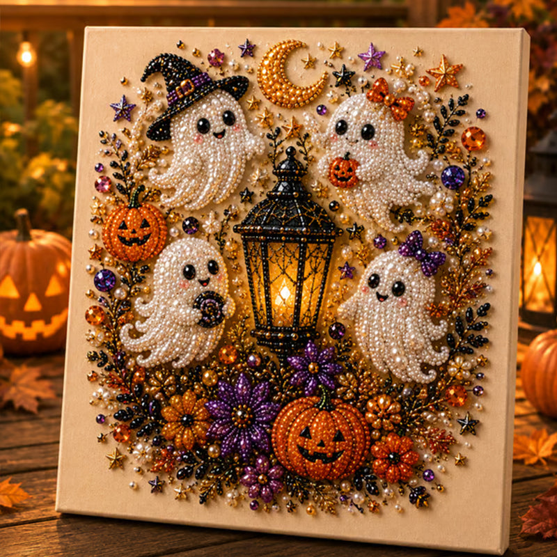 🔥Letzter Tag: 49 % Rabatt – 👻✨Halloween Geisterperlen-Bastelset