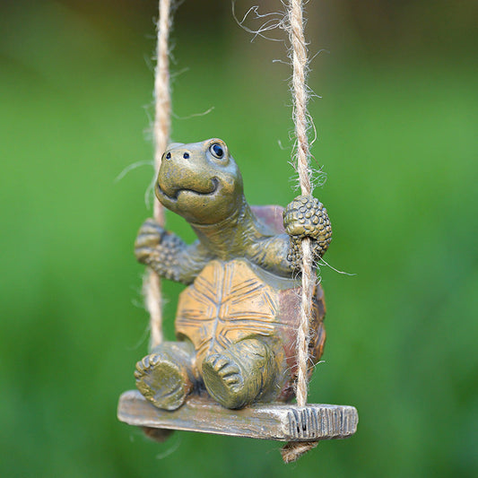 Gluschwein - 🎉Neu! Begrenzte Zeit – 50% Rabatt⏰ Verspielter Schildkröten-Schaukel-Deko