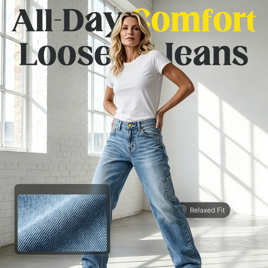 Gluschwein - 🔥 50% RABATT! 👖 Lockere Straight Leg Damen Jeans – Bequeme Passform, Zeitloser Stil & Perfekt für Jeden Tag ✨