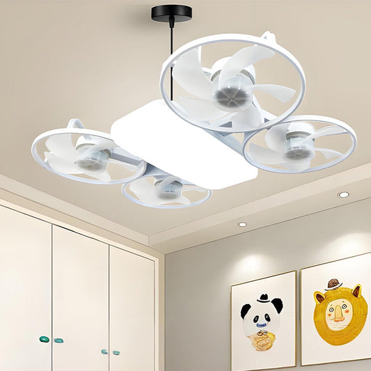 Gluschwein - 💡🌀 50% RABATT! 3-stufige E27 Drohnen-Deckenventilator-Leuchte mit Fernbedienung