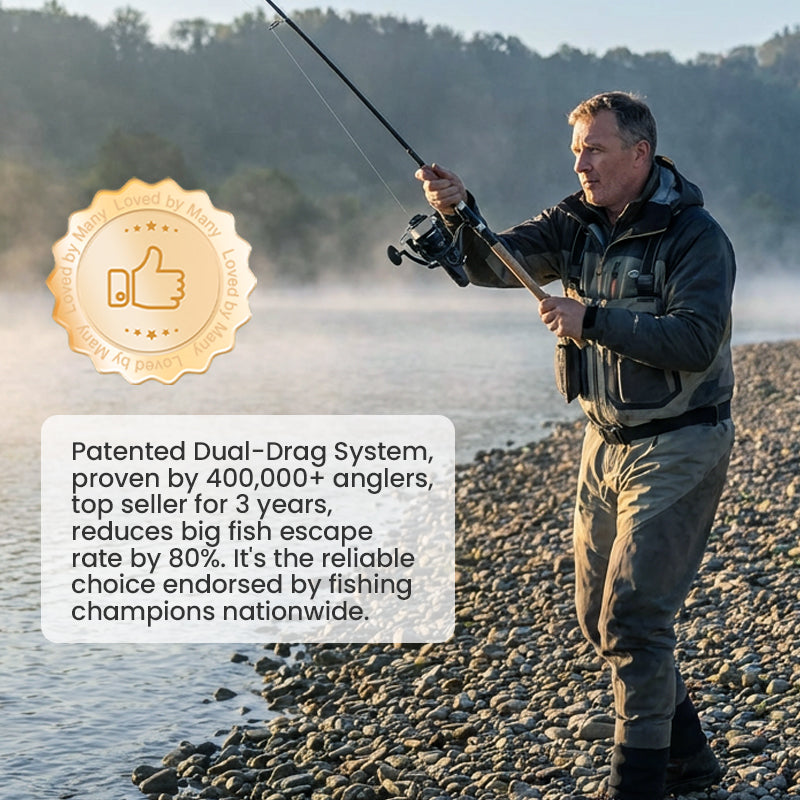 🌀🎣 50% RABATT! Baitrunner-Spinnrolle – Dual-Drag, leise, stabil, für Raubfisch & Friedfisch. 💪