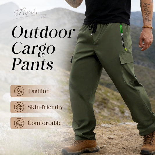 Gluschwein - ⏰ 50 % RABATT – Nur für kurze Zeit 🛠️ Herren Cargo-Hose 🌿 Strapazierfähig, Mehrere Taschen & Lockere Passform für Outdoor und Freizeit