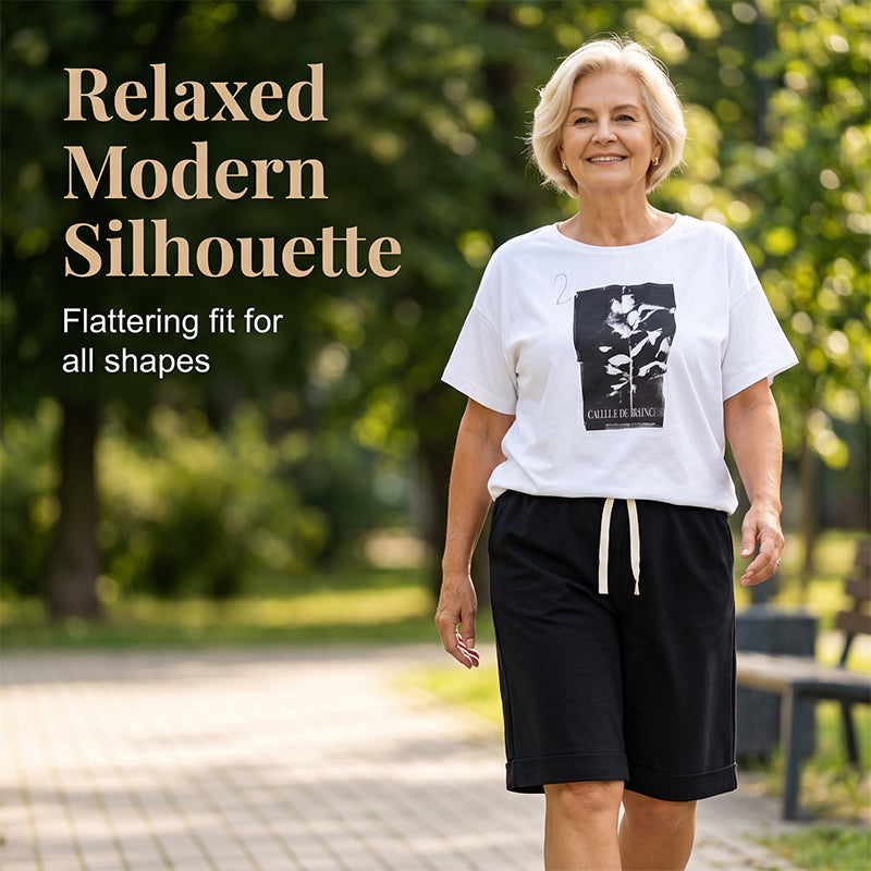 Damen lässiges zweiteiliges Sommer-Shorts-Set
